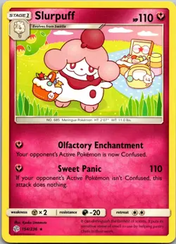 Slurpuff 154/236 Rare Cosmic Eclipse Pokemon Near Mint - Image 1