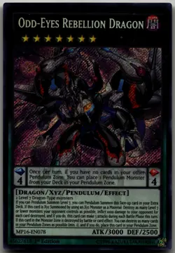 Odd-Eyes Rebellion Dragon Secret Rare 2016 Mega-Tins Mega Pack MP16-EN078 LP - Image 1