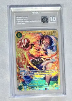 Monkey D Luffy OP13 - 118 Carrying On His Will Secret Rare TAG 10 (978) - Image 1