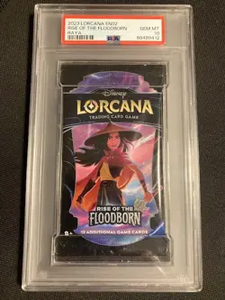 2023 RAVENSBURGER DISNEY LORCANA RISE OF THE FLOODBORN EN02 BOOSTER PACK PSA 10 - Image 1