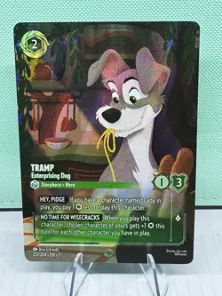 Disney Lorcana Tramp Enterprising Dog Enchanted 212/204 Archazia's Island - Image 1