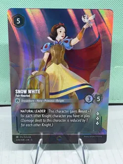 Disney Lorcana Shimmering Skies Enchanted Snow White Fair Hearted Holo Foil - Image 1