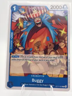 Bandai One Piece CCG Buggy Character Card ST17-003 2000 Power 1 Cost - Image 1