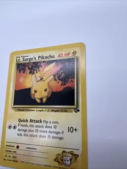 Lt. Surge's Pikachu 84/132 Pokemon TCG Gym Challenge Unlimited NM/LP Card WOTC - Image 3