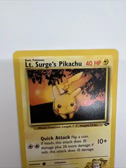 Lt. Surge's Pikachu 84/132 Pokemon TCG Gym Challenge Unlimited NM/LP Card WOTC - Image 4
