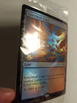 NM Prerelease Foil Spirebluff Canal, Outlaws of Thunder Junction, Magic, 270 - Image 2