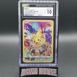 Pokemon TCG Pikachu Crown Zenith Secret Rare Card 160/159 CGC Gem Mint 10 - Image 1