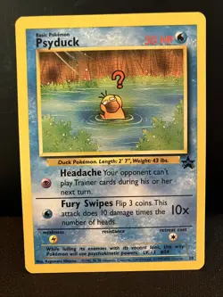 Pokemon Psyduck BLACK STAR 20 - WOTC PROMO - League 2000 LP Vintage - Image 1