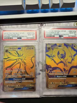 Pokemon Solgaleo GX & Lunala GX Set Seq Psa 10 - Image 1