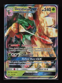 Decidueye GX 12/149 Holo Rare GX Sun & Moon Pokemon Near Mint - Image 1