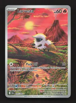 Larvesta 099/086 Illustration Rare Black Bolt Pokemon Near Mint - Image 1