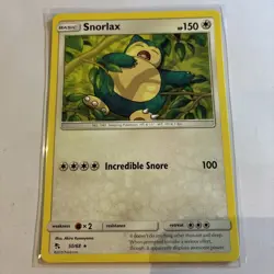 Snorlax 50/68 Hidden Fates Rare Pokemon TCG NM - Image 1