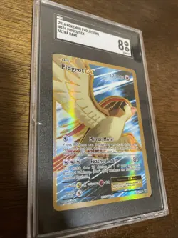 Pokemon Pidgeot EX XY Evolutions Full Art #104 DAMAGED SLAB SGC 8 - Image 2