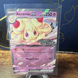 Pokemon Alcremie ex Holo Sv09 075/159 Journey Together Promo Stamp English TCG - Image 1
