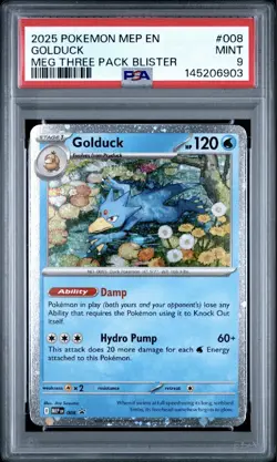 Pokemon TCG Psyduck & Golduck Mega Evolutions Promo Bundle Sequential PSA 9s - Image 3