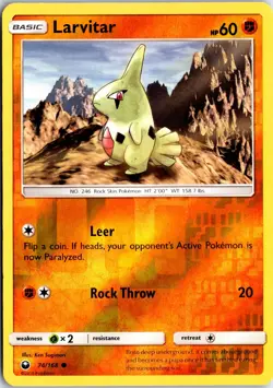 Larvitar 74 Reverse Holo C Celestial Storm Pokemon NM/M - Image 1