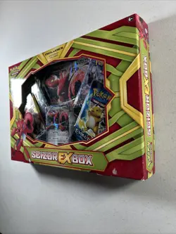 POKEMON TCG: 2017 SCIZOR EX XY EVOLUTIONS BOX New Factory Sealed *Damage* - Image 4