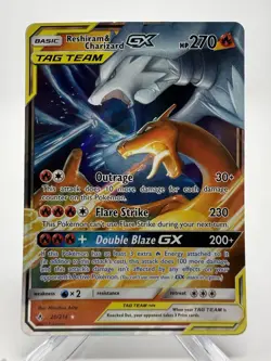 Pokemon Reshiram & Charizard GX TAG TEAM Rare 20/214 Unbroken Bonds HP270 Holo - Image 1