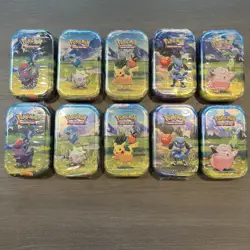 Pokemon TCG: Ascended Heroes Sealed Mini Tins - 2 Complete Art Sets - Lot of 10 - Image 1
