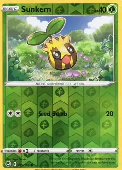Pokemon Sunkern Reverse Holo Common SWSH12: Silver Tempest 005/195 NM - Image 1