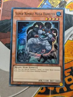 Yu-Gi-Oh! - Super-Nimble Mega Hamster - RA02-EN004 - Super Rare - 1st Edition - Image 1