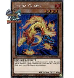 Yugioh! 1x Jurrac Guaiba RA03-EN242 Platinum Secret Rare 1st Ed NM - Image 1