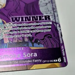 One Piece Card Vinsmoke Sora OP12-062 Tournament Pack 2026 Vol.1 Winner Promo - Image 4