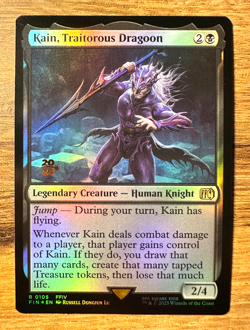Magic MTG Final Fantasy Kain, Traitorous Dragoon #105 FOIL Prerelease Promo 2025 - Image 1
