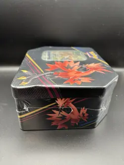 Pokemon Galarian Zapdos Crown Zenith Factory Sealed Tin 5 Booster Packs DENTED - Image 2
