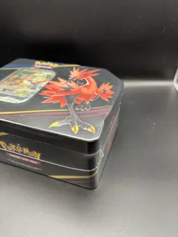 Pokemon Galarian Zapdos Crown Zenith Factory Sealed Tin 5 Booster Packs DENTED - Image 3