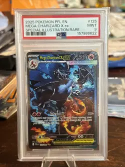 Pokemon Mega Charizard X ex 125/094 Me02 Phantasmal Flames Holo SIR PSA 9 - Image 1