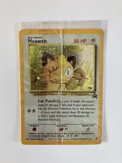 RARE #10 Pokemon Meowth Holo Black Star Promo Gameboy Exclusive SEALED Vintage - Image 1