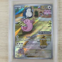 PSA 10 Chansey 130/SV-P KOLEKTOR SV6 Indonesian Stamped Center Pokemon Card - Image 4
