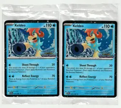 2x Keldeo 019/086 Chaos Rising Barnes & Noble Stamped Promo SEALED Card NM - Image 3