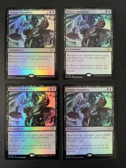MTG- Painful Quandary x4 - The Brother's War FOIL - Image 1