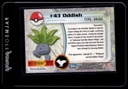 Oddish #43 Topps Trading Cards Series 1 Pokemon - Image 2