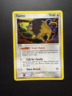 [NM+] Tauros EX Crystal Guardians 12/100 Holo Pokemon Card - Image 1