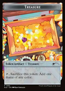 1x Treasure Token (1432) - Foil Light Play MTG Magic - Kid Icarus - - Image 1