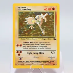 Pokemon TCG - Hitmonlee 7/62 Fossil Holo Rare WOTC - EXC - Image 2