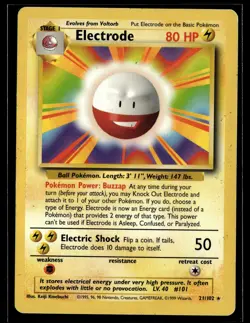 Electrode 21/102 Base Set Rare Pokemon - Image 1