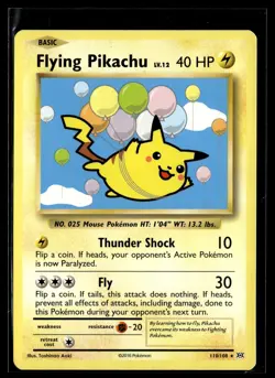 Flying Pikachu 110/108 Evolutions Secret Rare Pokemon - Image 1
