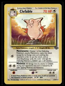 Clefable 17/64 Jungle Rare Pokemon - Image 1
