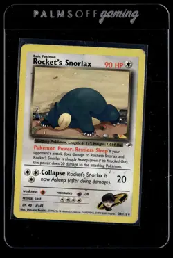 Rocket's Snorlax 33/132 Gym Heroes Rare Pokemon - Image 1