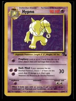Hypno 23/62 Fossil Rare Pokemon - Image 1