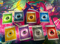 Terapagos Cracked Ice Holo Energy Set Lot All 8 Pokemon TCG - Image 1