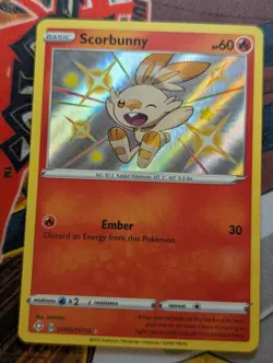 Scorbunny SV015/SV122 Pokemon TCG Shining Fates Shiny Holo NM - Image 1