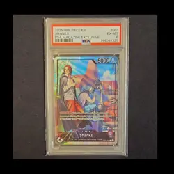 Namco One Piece CCG Shanks OP09-001 Promotion Leader Foil PSA Magazine 2025 - Image 1
