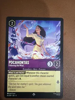 Disney Lorcana Winterspell, Pocahontas- Following The Wind, 42/204, Normal - Image 1
