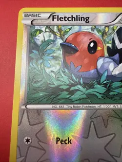 Pokemon TCG Fletchling XY Steam Siege 94/114 Reverse Holo Common Card Cute - Image 2