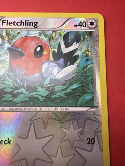 Pokemon TCG Fletchling XY Steam Siege 94/114 Reverse Holo Common Card Cute - Image 3